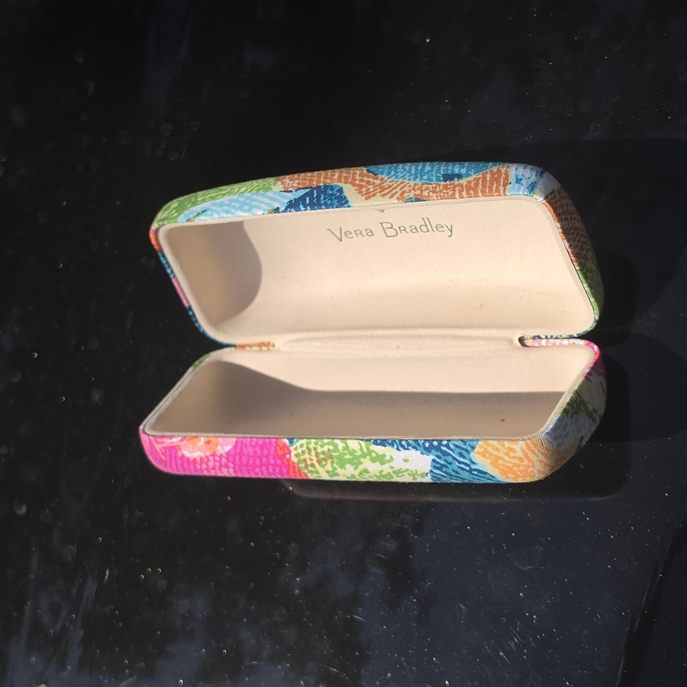 Vera Bradley Hard Shell Eyeglass Case Multi Color Floral Protective Clamshell